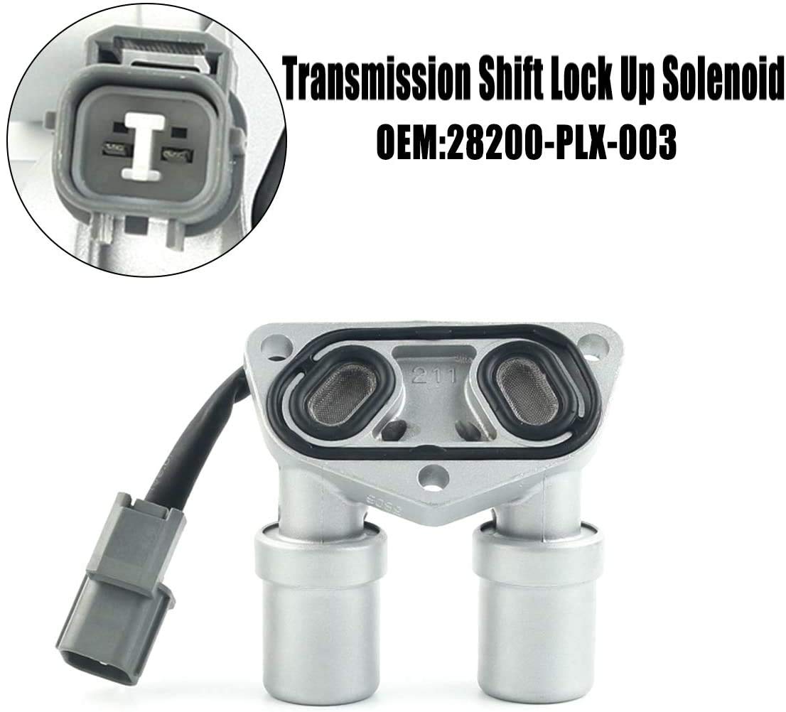 28200-PLX-003 Transmission Lock Up Solenoid Compatible with Honda Accord CL Automatic Control Solenoid transmission module crv 28200PLX003 2000 odyssey automatic transmission lock up solen