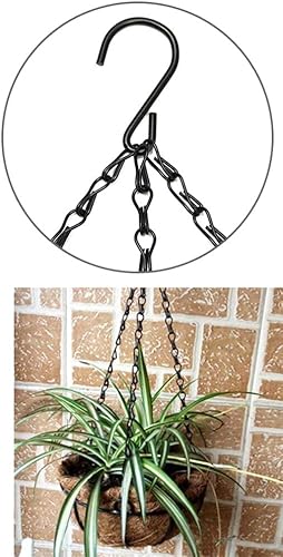 Miniatura 2 de Cadena de repuesto para macetas de flores con ganchos para comederos de pájaros, macetas, faroles y adornos, 5 unidades, longitud a elegir (24