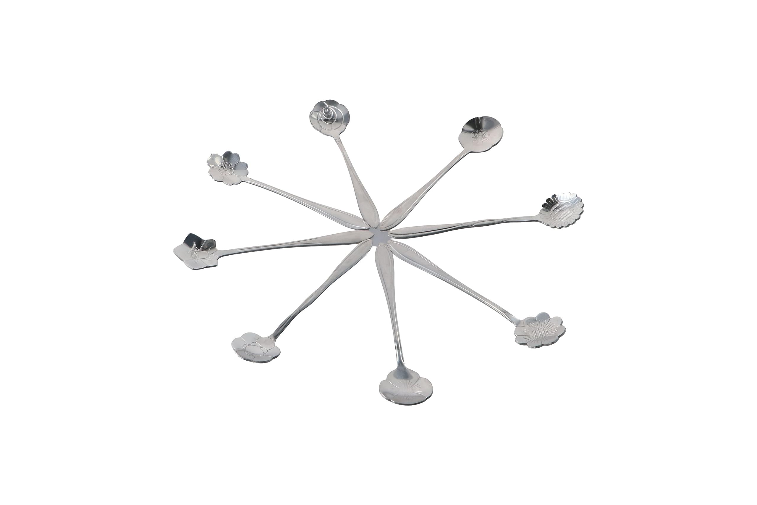 Leadigol Lot de 6 cuillères à dessert mignonnes pour mélanger les fruits - Cuillère à café - Outil de cuisine pour mélanger le sucre, le thé, le