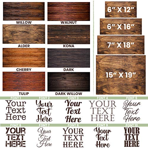 Generic Personalized Wood Signs For Gift - Customized Wooden Board, Plank Decoration Gifts Custom Family Sign, Name Date Home Kitchen, Wall Art Farmhouse Vintage Rustic Decor Different Size -C01 #TOP1