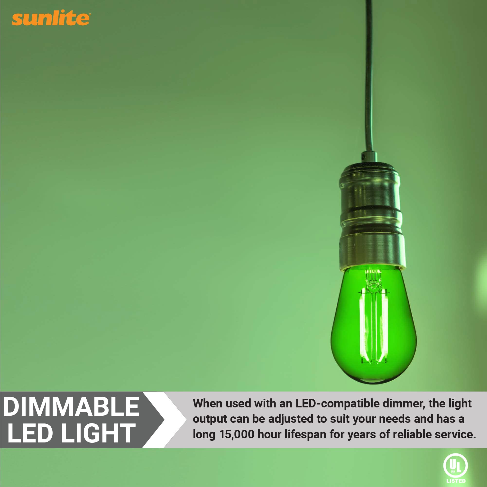 Sunlite - Bombilla LED de filamento