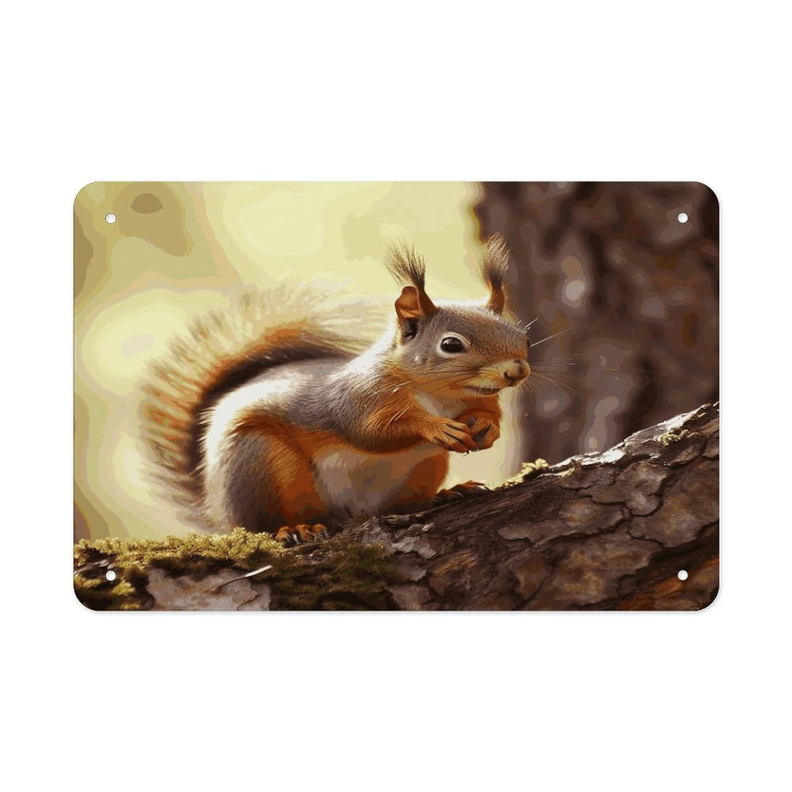 Fekiloot Style Funny Squirrel1 Metal Signs Wall Art Tin Sign