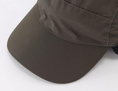 Miniatura 7 de Home Prefer Gorros de invierno impermeables para hombre, gorra de béisbol con forro polar cálido