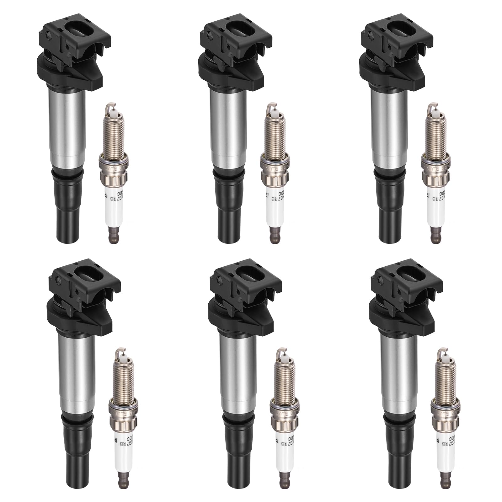 BDFHYK 6 Ignition Coil Pack UF598 and 6 Iridium Spark Plug 97968 Compatible with Mini 2011-2016 Cooper Countryman,2013-2016 Cooper Paceman,2007-2013 Cooper 1.6L L4 Coil for C-694 GN10328 1900529 UF598