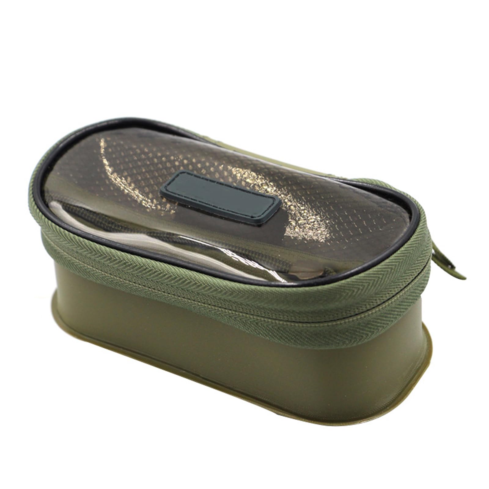 Plcpdm Sgeb36s Gear Sorting Bucket Eva Organizer With Translucent Lid, Portable Handle For Short Shoreline Trips And Setup Fishing Tackle Organizer Small Tackle Storage Portable Fishing Accessory Case Eva Zip Lid