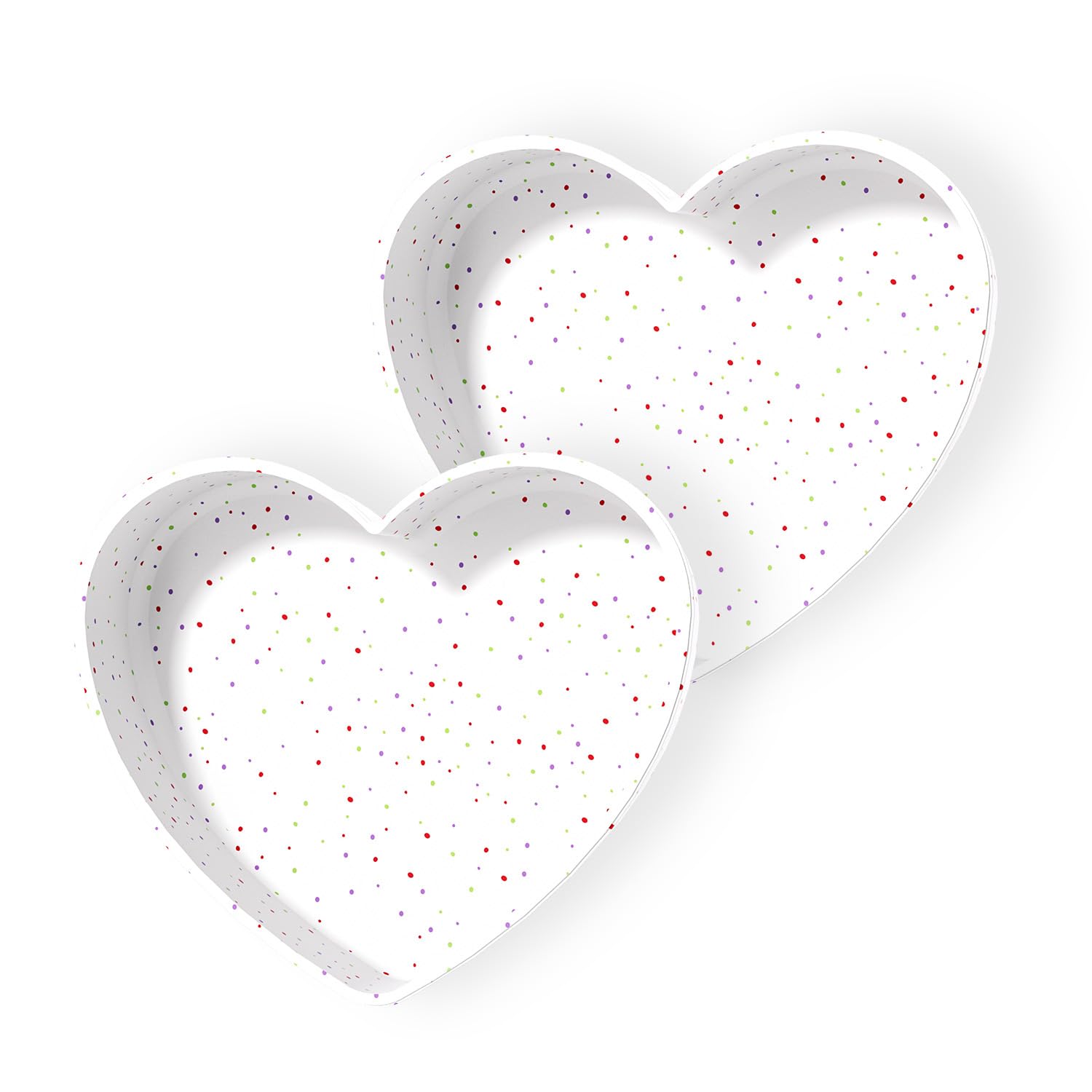 Silicone 10 Inch Cake Pans - Heart Shaped Baking Molds, Set of 4 Cake Molds for Cake, Cheesecake, Rainbow Cake (heart shape 2 packs)