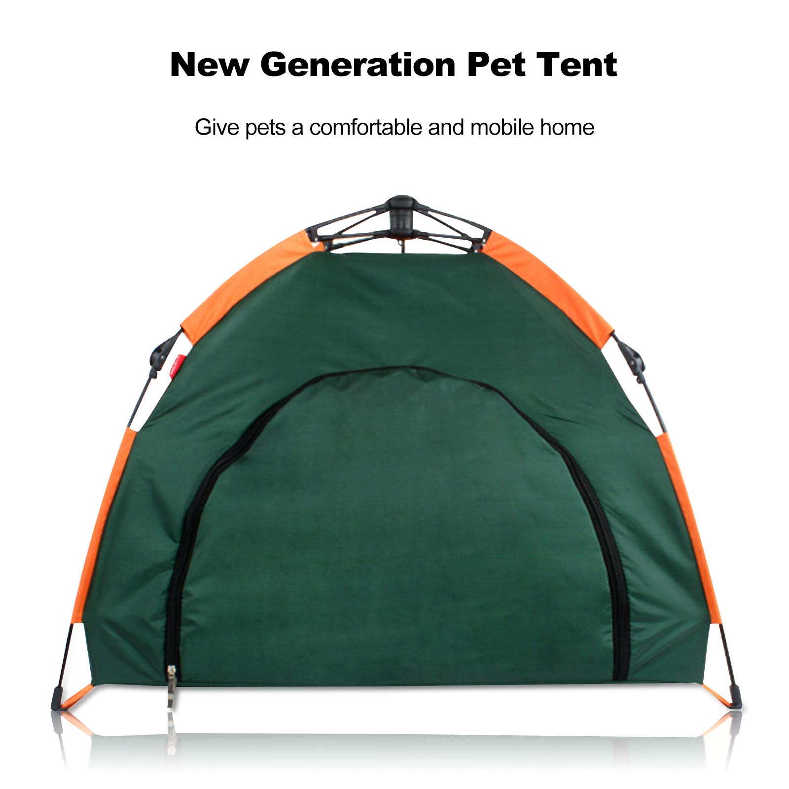 Galatée Tente pour Chien Pliable Convient pour Pet House Tente Imperméable pour Chien et Chats 79cm*77cm*72cm (Orange + Vert