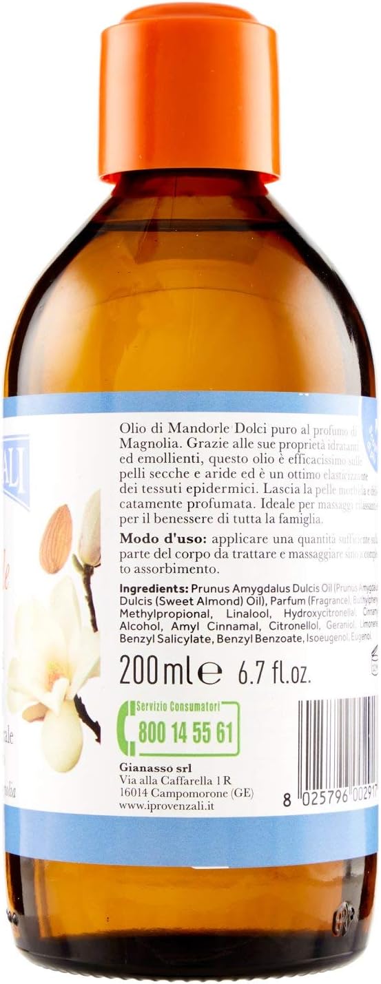 I Provenzali Magnolia Body Oil 200 ml, Bianco, 200 ml (Pack of 1) - Image 5