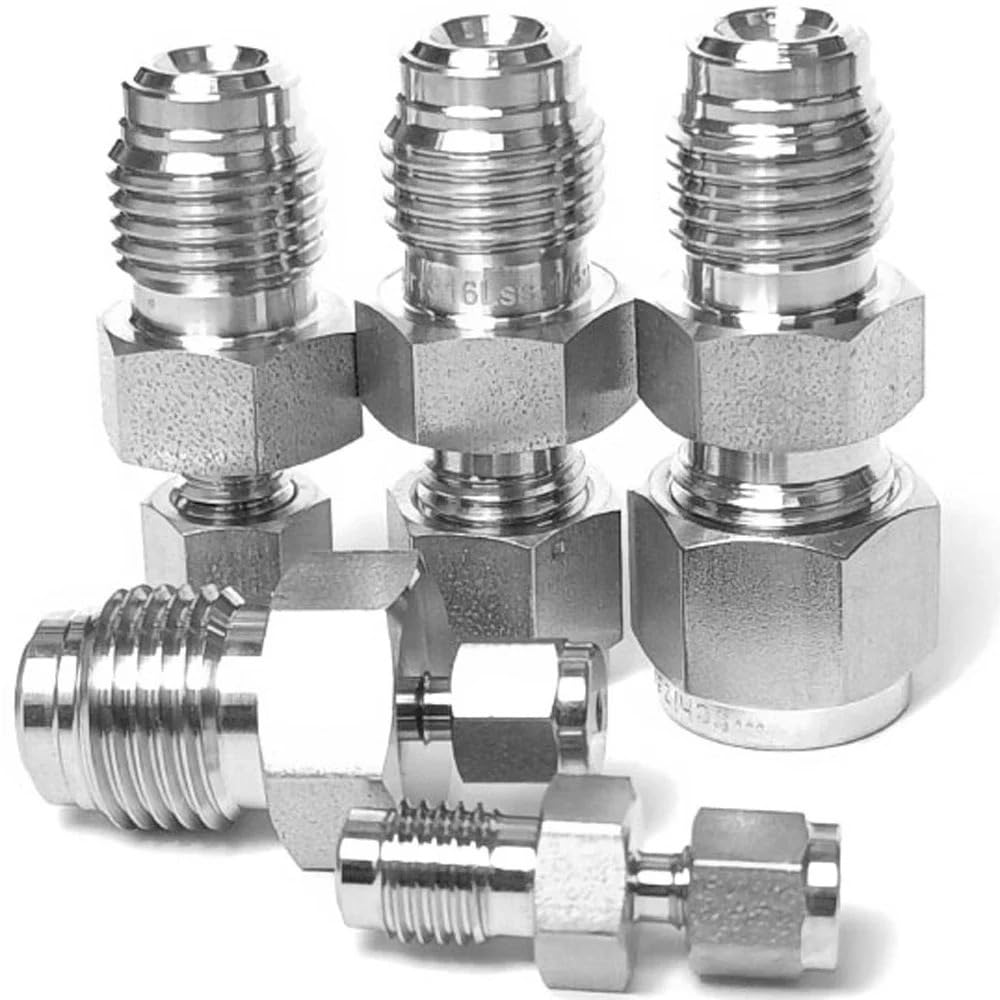 PAKMEZ 1/2" VCR Male To 12mm Tube Double Ferrule Compression Sus 316L Stainless Pipe Fitting Coupler