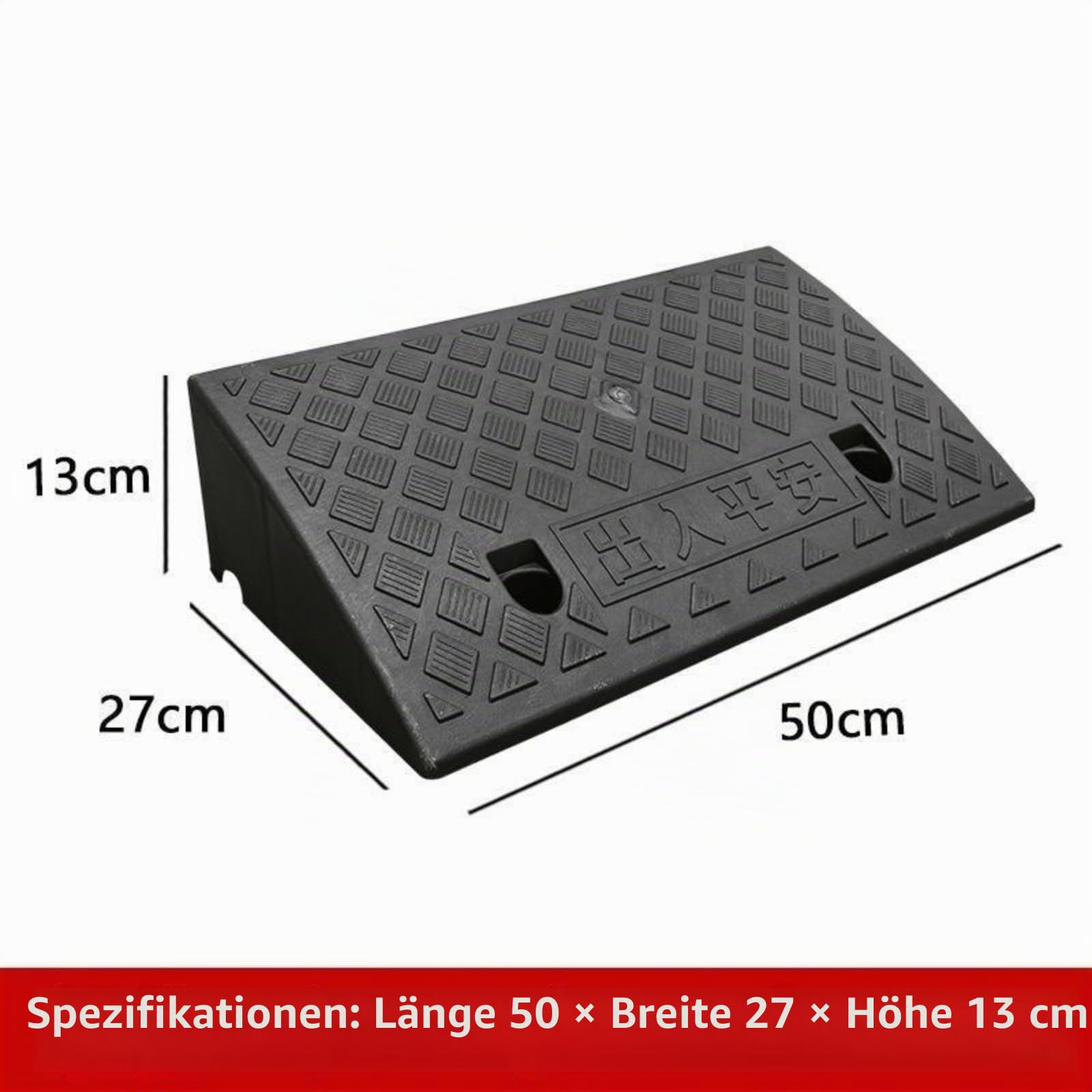 Bordsteinrampe aus Gummi, Schwellenrampe, Höhe 5 – 13 cm, Bordsteinrampe für Bürgersteige, Autos, LKW, Zugang, Fahrräder, Motorräder, Hunde, Rollstühle