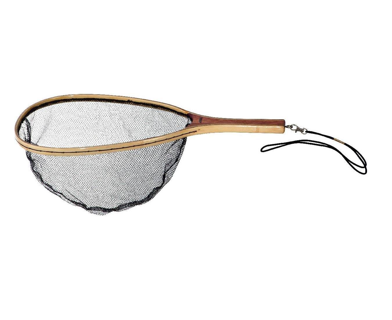 Buosha Fischernetz mit Holzgriff, Gummizug, Polyester, Fischen, Treibangeln, FISHING_NET