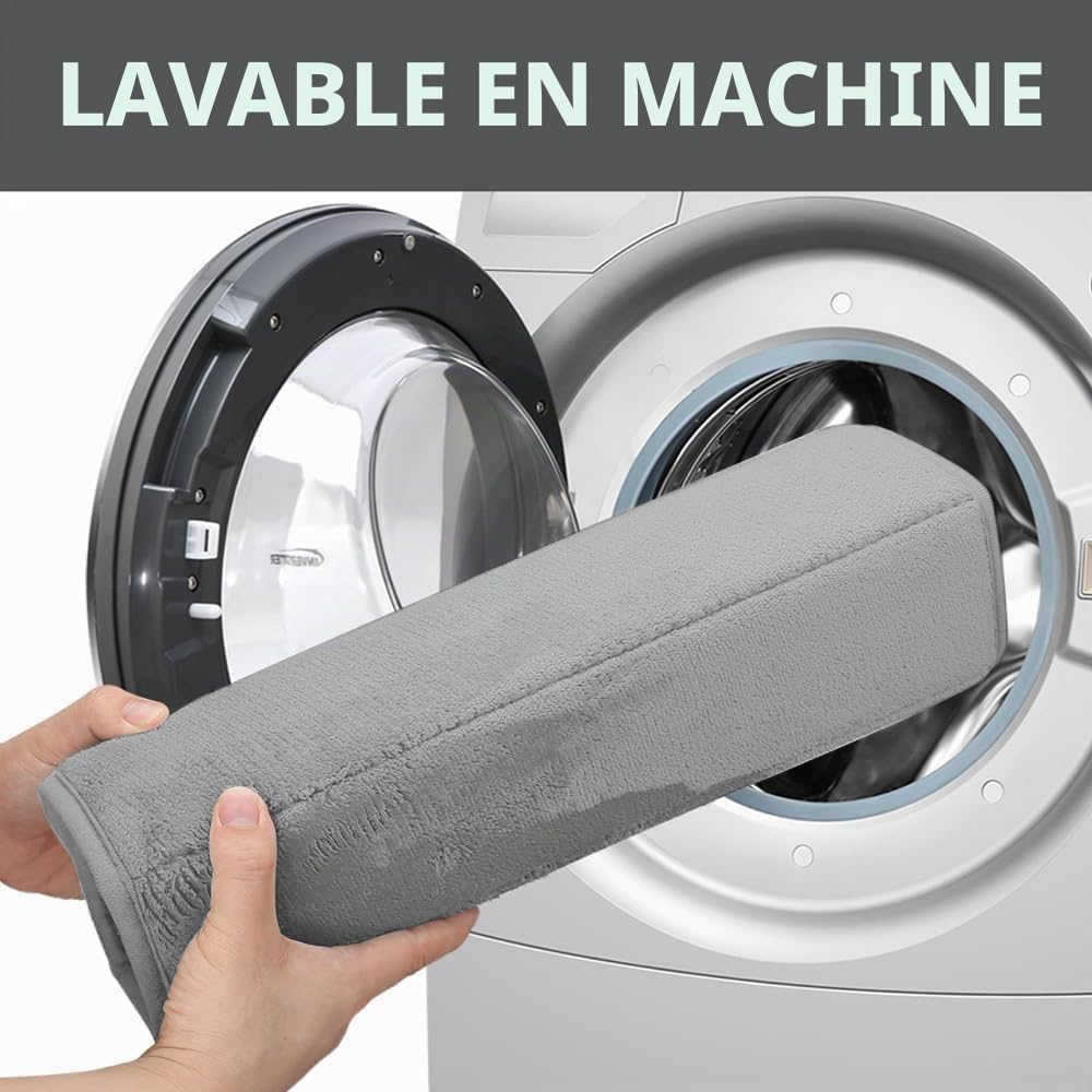 Tapis de toilette en mousse à mémoire de forme 50 x 60 cm gris antidérapant super absorbant
