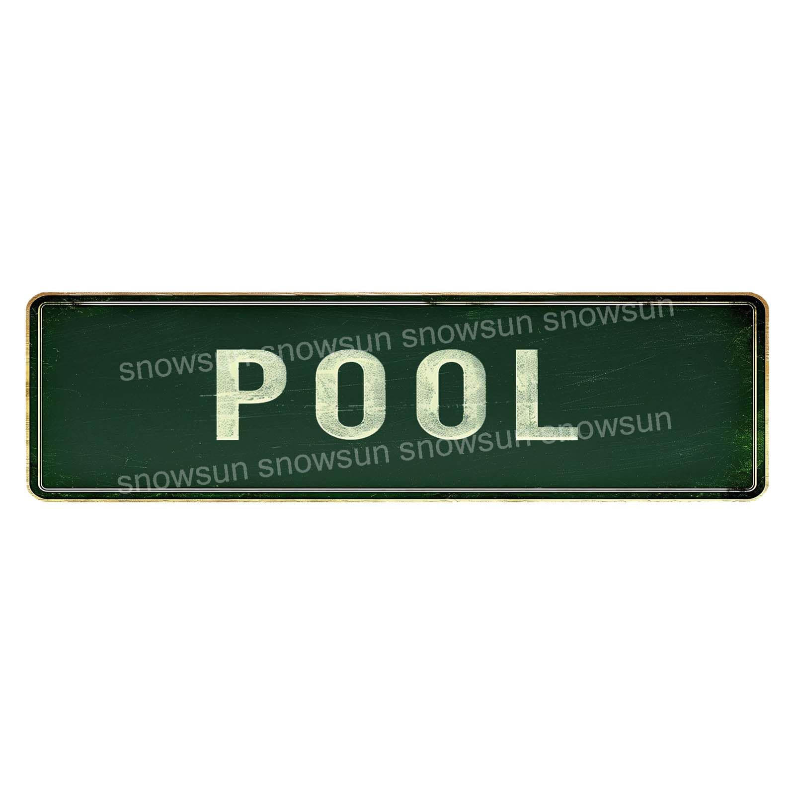 Pool Vintage Tin Signs Retro Metal Sign For Home Bar Office Outdoor Garden Wall Decor 4x16 Inch