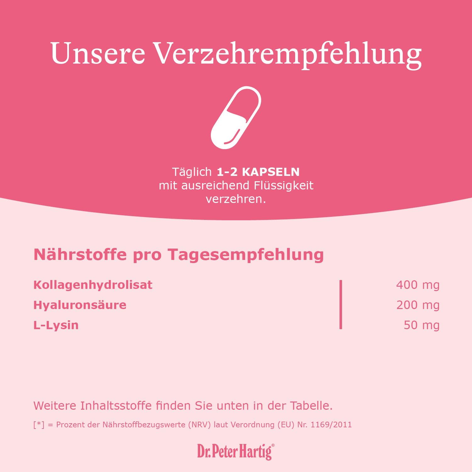 Dr. Peter Hartig Hyaluron NM Plus 120 Kapseln 4-Monats-Vorrat lactose- gluten- und hefefrei