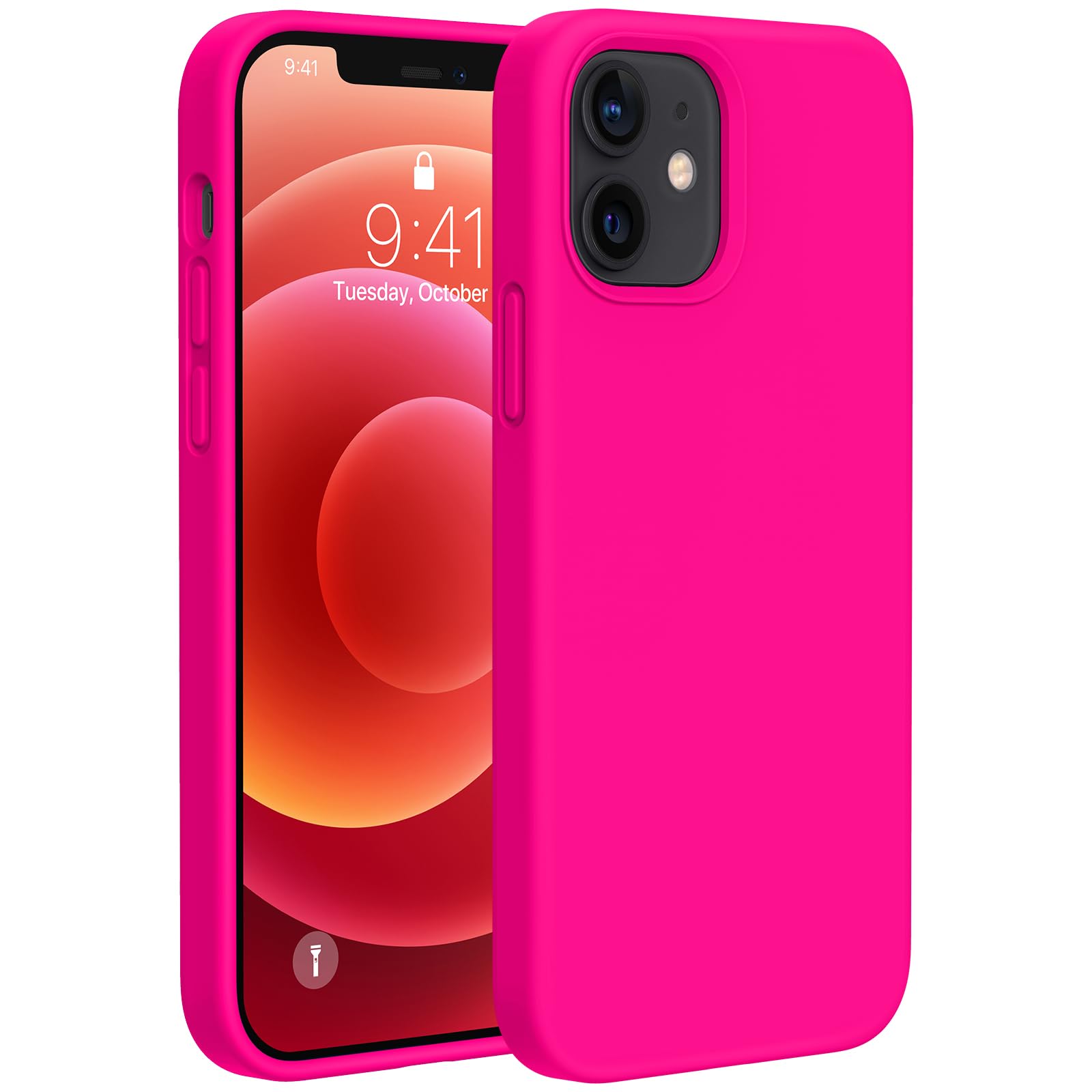 Miracase Compatible with iPhone 12 Case and iPhone 12 Pro Case, Liquid Silicone Gel Rubber Full Body Protection Shockproof Drop Protection Phone Case