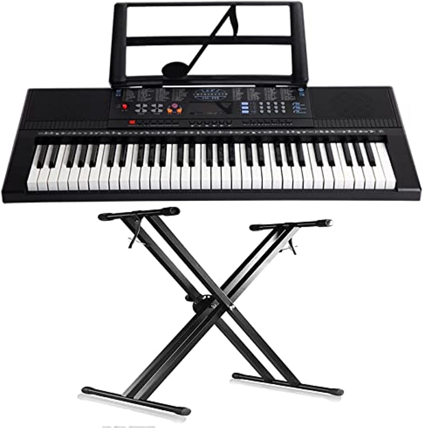RockJam 49 Key Keyboard Piano with Power Supply, Sheet Music Stand