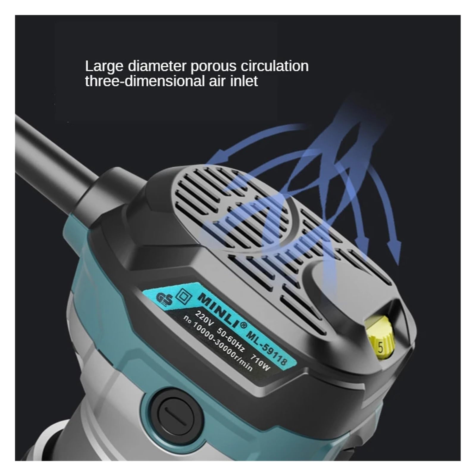RU 710W 220V Recortadora Enrutador De Madera Kit Combinado Máquinas Eléctricas Carpintería Potencia Manual Con Fresa Cutte Bloqueo RáPido