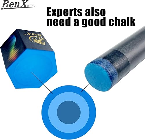 Miniatura 5 de Pool Cue Chalk - Professional Billiard Chalk Blue  Nano Technology  Long Lasting 10+ Shots  Enhanced Spin & Control  Wax, Dry & Neutral Options