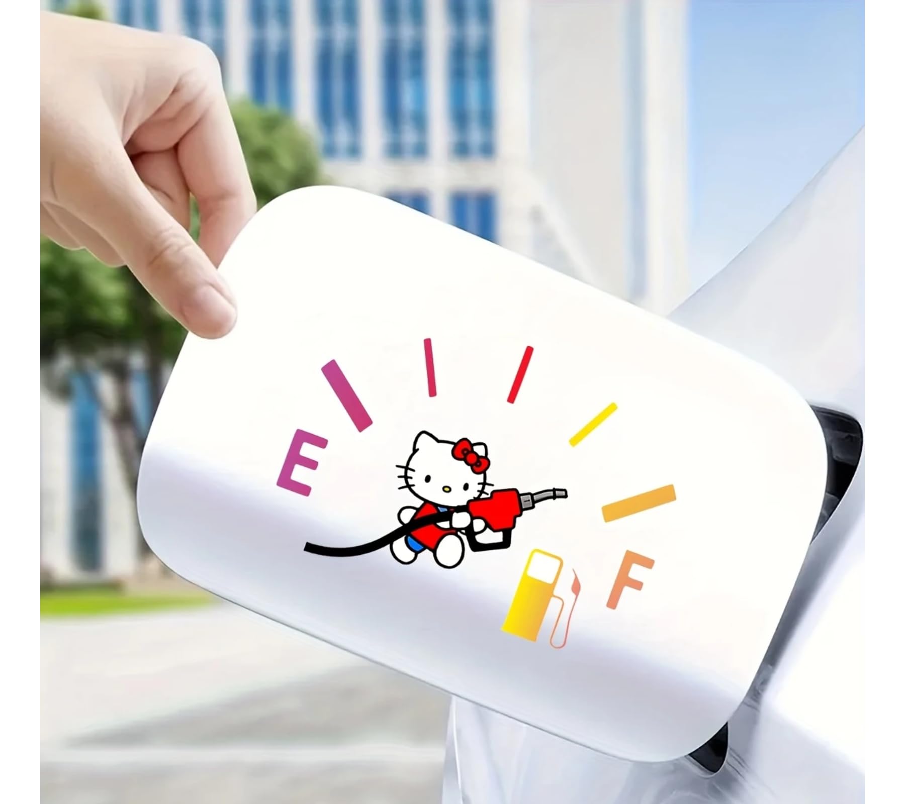 Car Stickers - Fuel Tank Cartoon Vinyl Sticker, Peeking car Decals, Cute Stickers - Waterproof Bumper Stickers for Cars, Truck, Motorcycle, Wall,