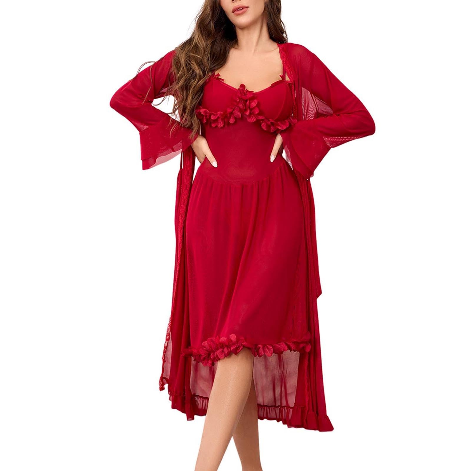 Générique 2026 Ensemble de Chemise de Nuit en Dentelle pour Femme - sous-vêtements séduisants et élégants pour Moments intimes