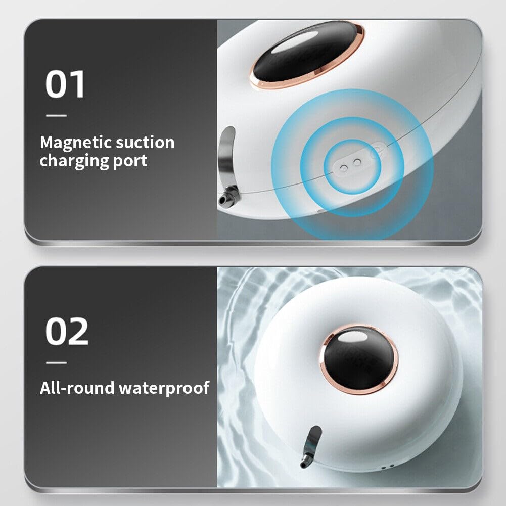 Dispenser automatico di sapone da 280 ml, ricaricabile, montaggio a parete, con sensore a infrarossi, per cucina e bagno, bianco