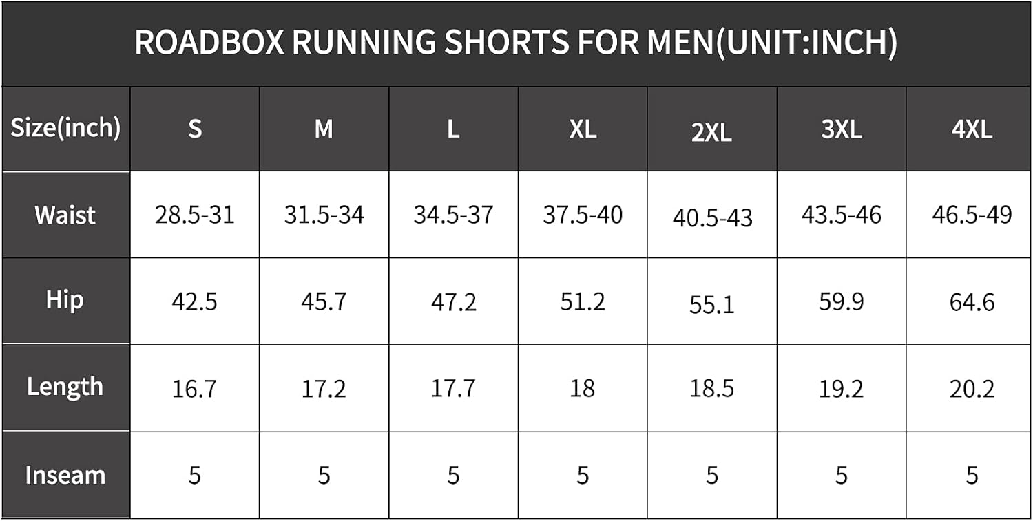 Vista 6 de Roadbox Men's 5 Inch Running Athletic Quick Dry Shorts with Pockets for Workout Gym Exercise