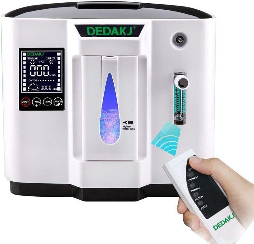 Portable Oxygen Concentrator oxygenerator 1-6L/min Oxygen Making Machine Home Air Purifier 90% High Purity for Home Travel Car Use(220V) (not battary Powered)