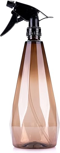 Miniatura 7 de Botella de spray ámbar para limpieza, plástico saludable y botella de spray de 32 onzas para cabello, manos, ropa, baño y plantas, botellas de spray