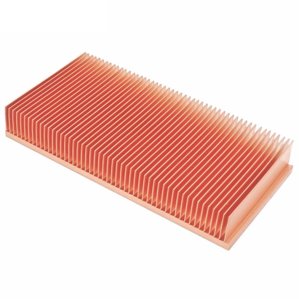 Disipador DIY Disipador de calor de cobre puro 100x50x15mm radiador de disipador de calor de aleta biselada for Chip de RAM electrónico enfriador de refrigeración LED VGA