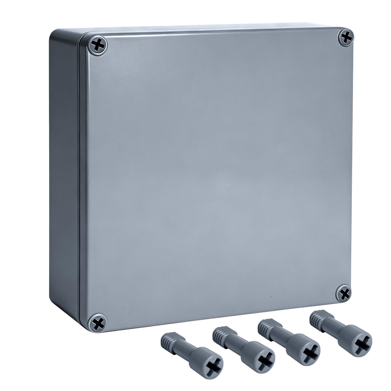 JFJIEYAO 8"X8"X4" Electrical Junction Box Outdoor Electrical Box Waterproof IP65 Water Resistant Dustproof ABS Plastic Electrical Enclose Ideal for