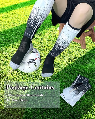 TOMIYO Soccer Shin Guards,Shin Guards Soccer Kids 10-12 and Shin Pad Sleeves with Inserted Pocket,Protective Soccer Equipment for Youth Adult,espinilleras de Futbol para Hombres for Team Sports - Image 6