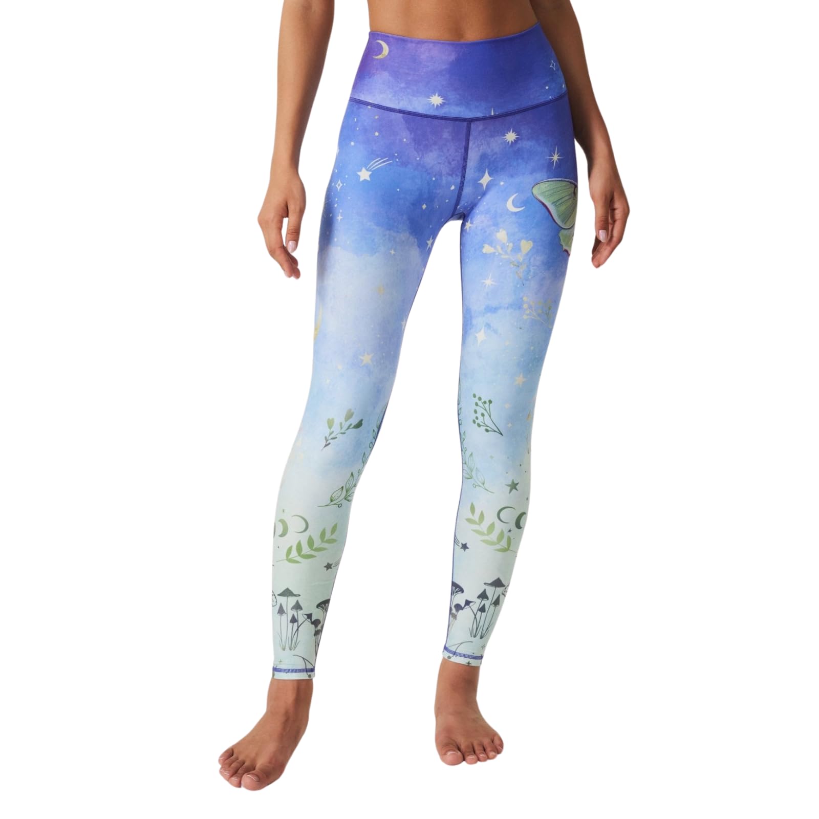 Chisportate Sustainale High Waisted Yoga Capris Leggings with Pockets for Women Workout Fitness Running Pants Tight