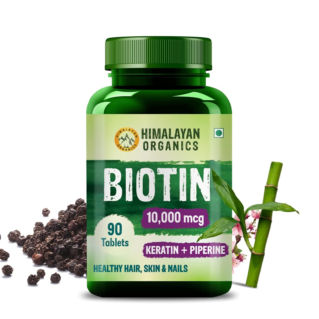 Vlado’s Himalayan Organics Biotin 10000 Mcg With Calcium, Keratin + Piperine Supplement For Glowing Skin, Fight Nails And Strong Hair (90 Tablets) (B0929CCPHX) Amazon Price History, Amazon Price Tracker