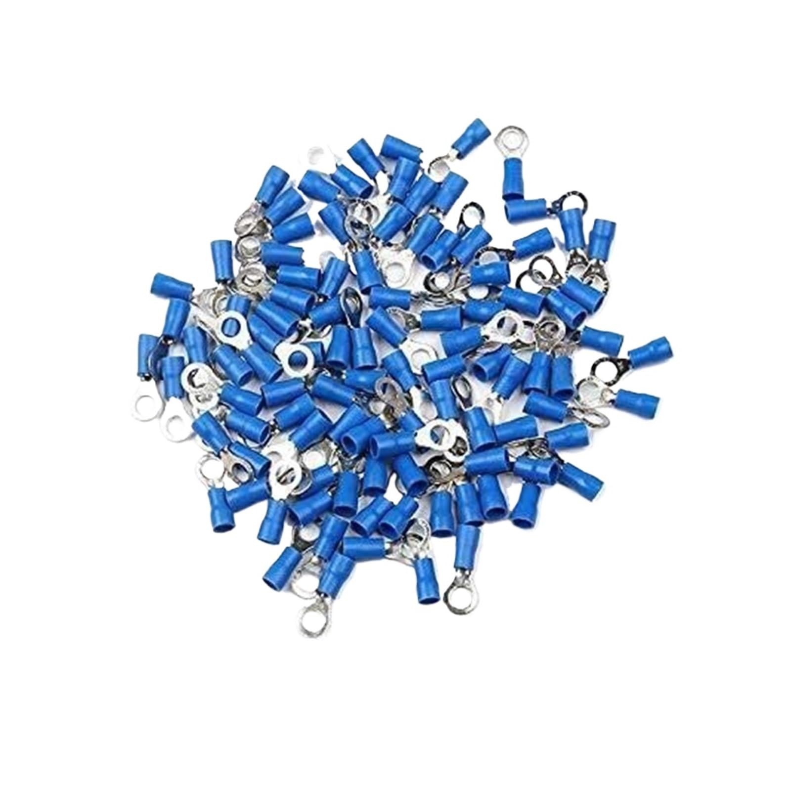 Netzwerkkabeltester, RV2-3.2 Blaue Ringkabelschuhe, isolierte elektrische Drahtkabel-Crimpverbinder, 16–14 AWG, Kit M3/M4/M5/M6/M8, kompakt und leicht,für Netzwerkkabel