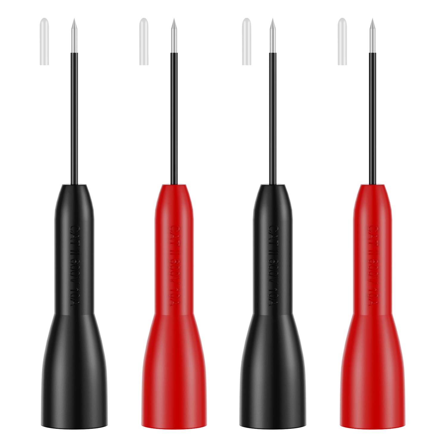 4 Pack 2mm Extended Needle Test Probes, 600v/10a Non-Destructive Multimeter Test Probe for Leads Tl71 Tl75,Multimeter Needle Probes