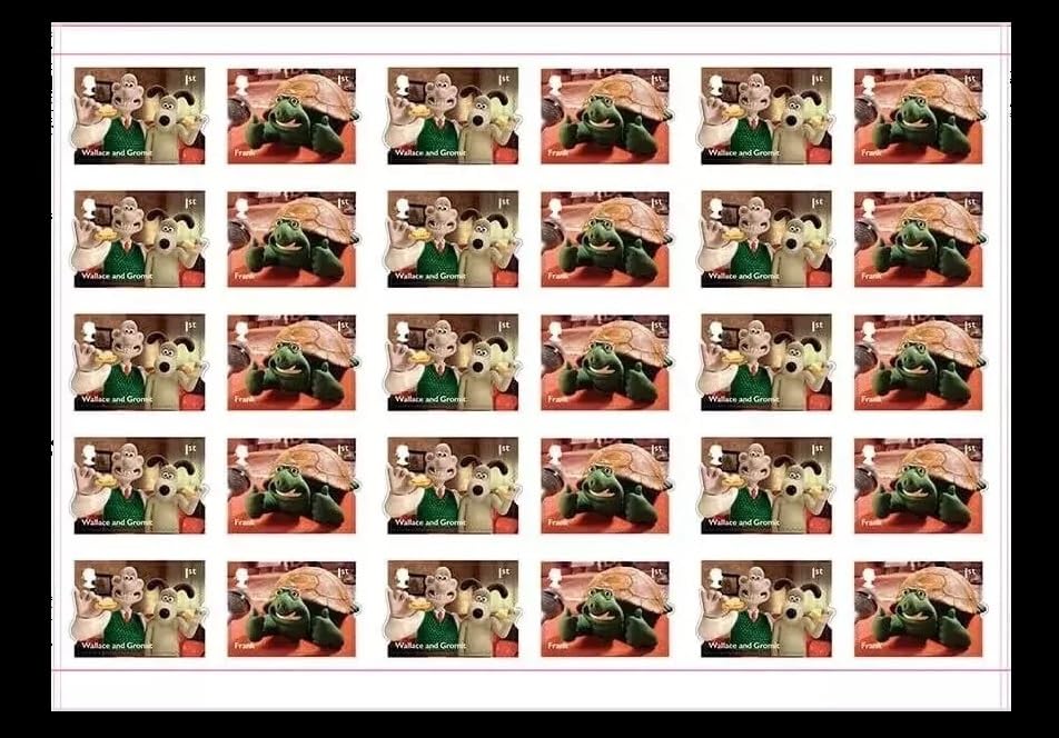 1st Class Stamps - Self Adhesive UK Aardman Wallace Gromit Stamps for Postage - (30 Total) FV - £51.00