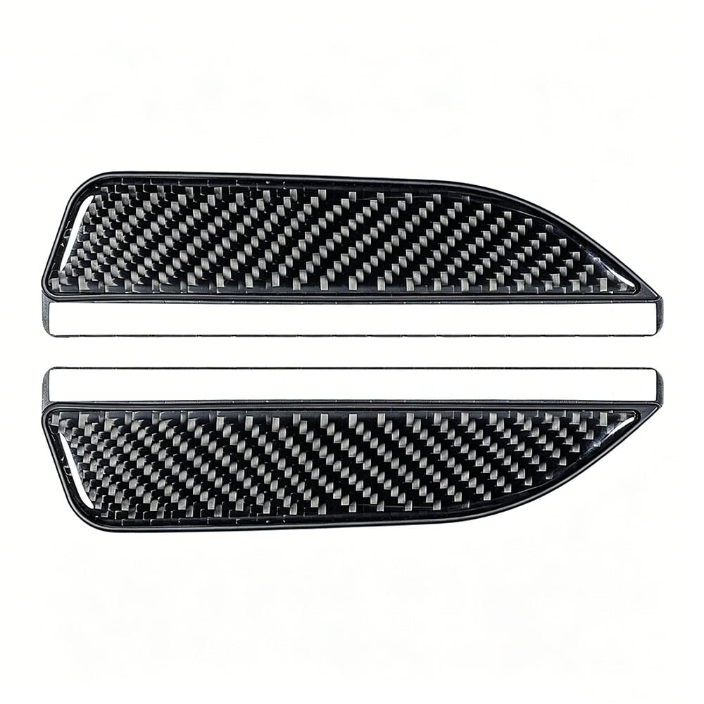 WRNiAa Rearview Mirror Rain Eyebrow for Smart Forfour (W453 2014-2019), Carbon Fiber Texture Side Mirror Guard, Anti-Rain Shade Cover,Black