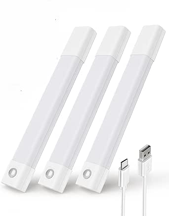 Lot De 3 Lampes LED Push 7cm - Blanc - Alimentation Sur Piles - Pour Décoration Intérieure