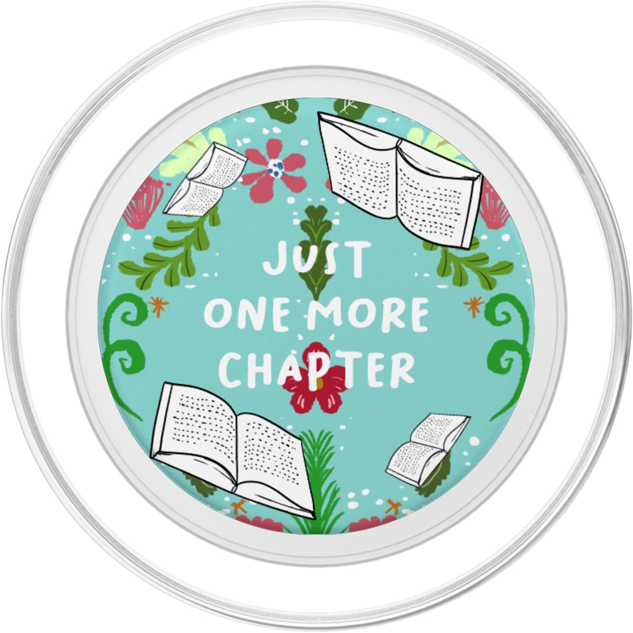 Just One More Chapter Cute Reading Book Lover Librarian PopSockets MagSafe PopGrip for iPhone