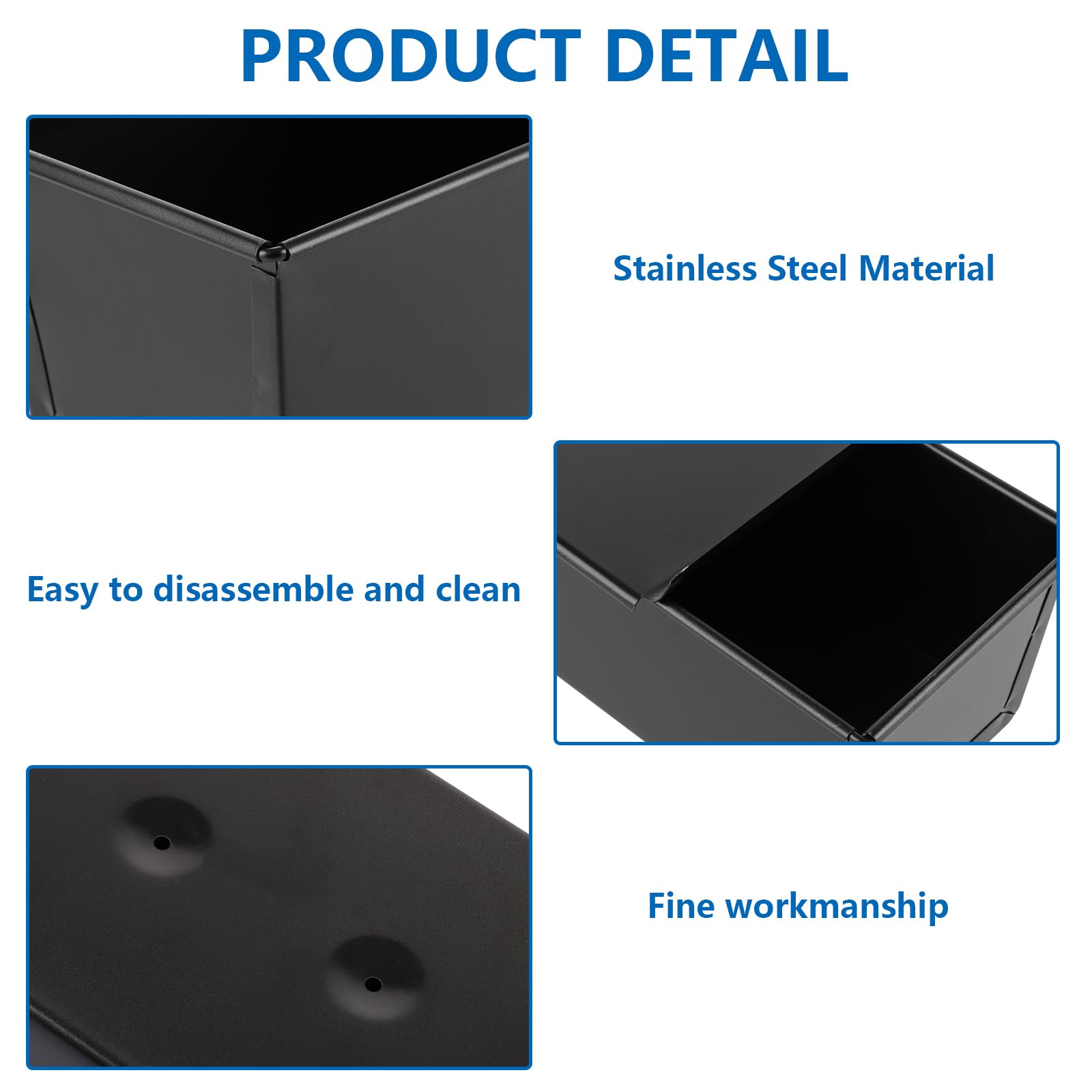 SHUESS 2 stampi per pane con coperchio, 600 g, antiaderente, per pane tostato, colore nero, per pagnotta, torte, pasticcini (32,5 x 12 x 9 cm)