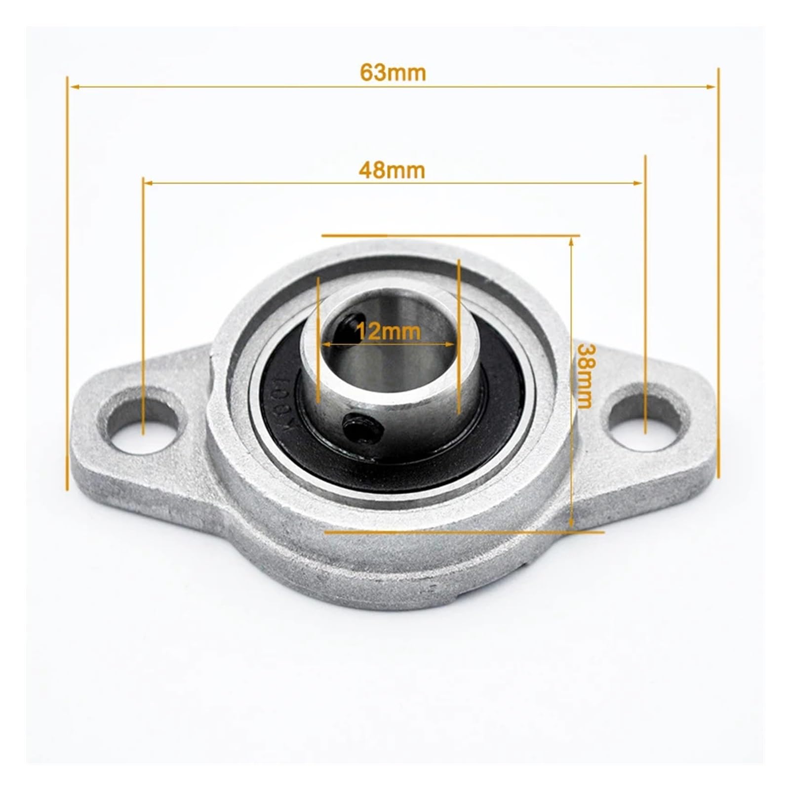 Bloc De Roulement À Bride En Zinc 12 Mm KFL001