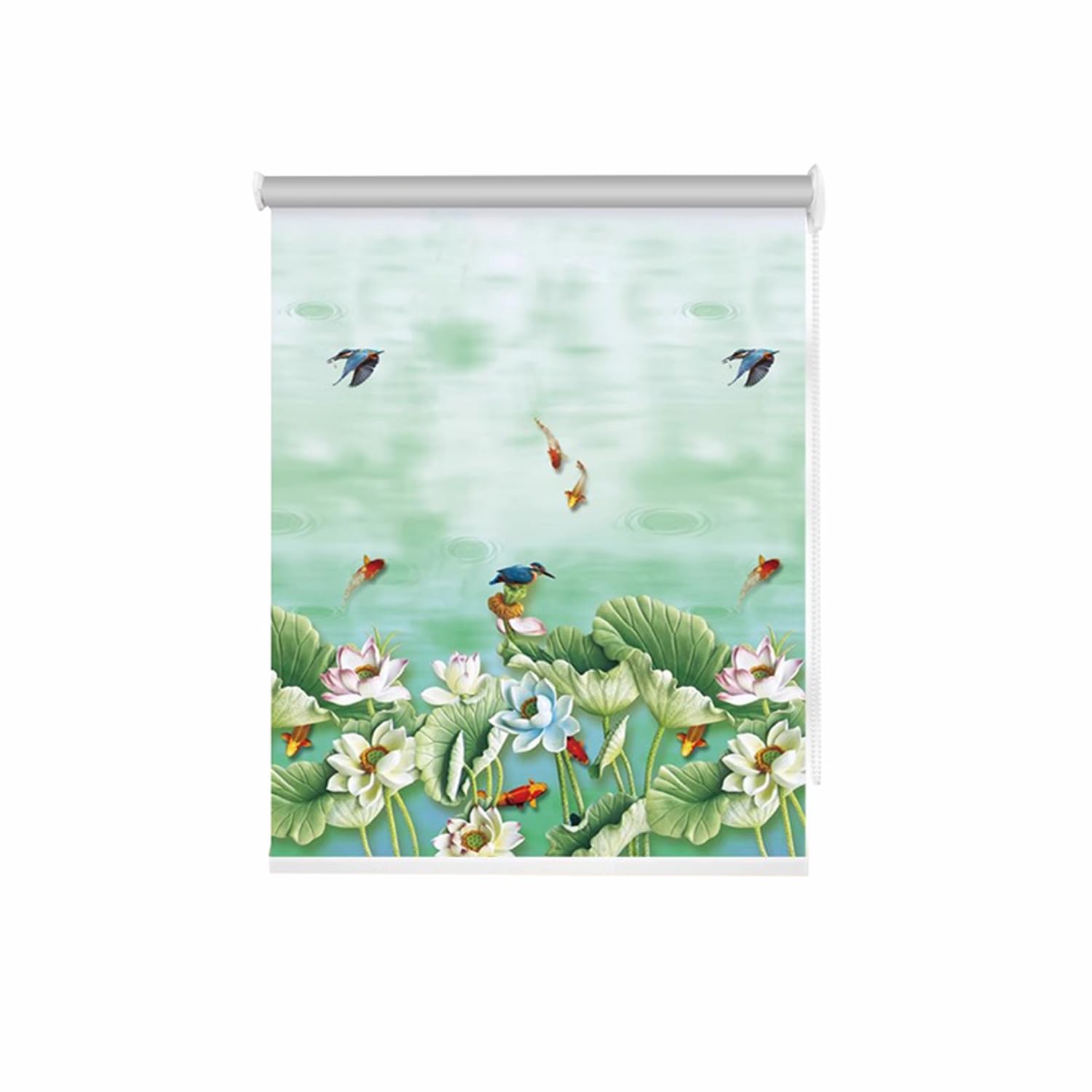 Blackout Window Roller Blind Shade Curtains Bathroom Bedroom Window Shade, Easy Fit, Home Decor Door Roller Shade (110x200cm,StyleF)