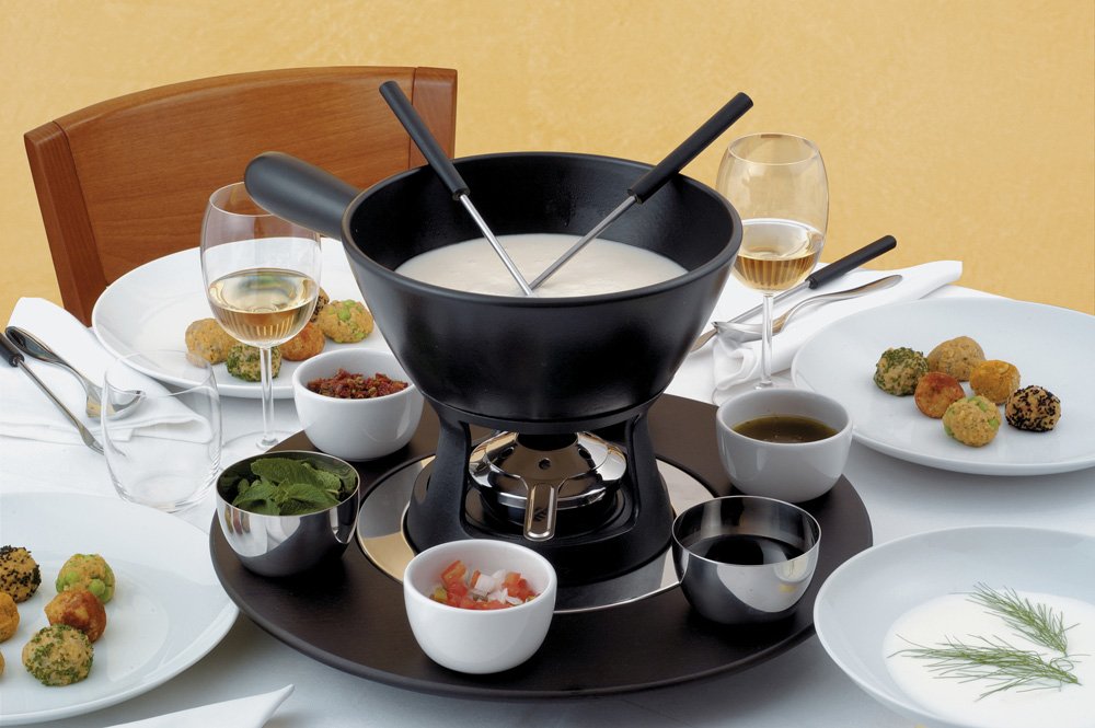 Alessi - SG61 B - Mami Vassoio girevole per fonduta in legno.