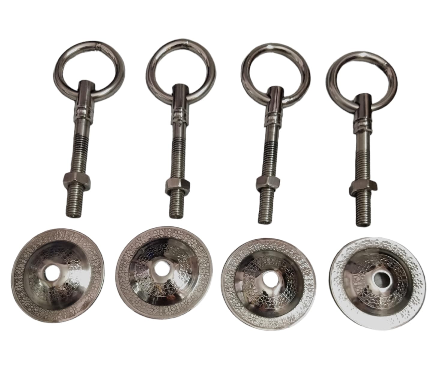 KKRIYA HOME DECOR Hanging Accessories for Swing,Hanging SWNG RODE for Hammock Patio Punching Bag Antique Finish Pure Stainless STELL Brass 16MM Rod with Weight Capacity of 500KG, (Pack of 4PCS)