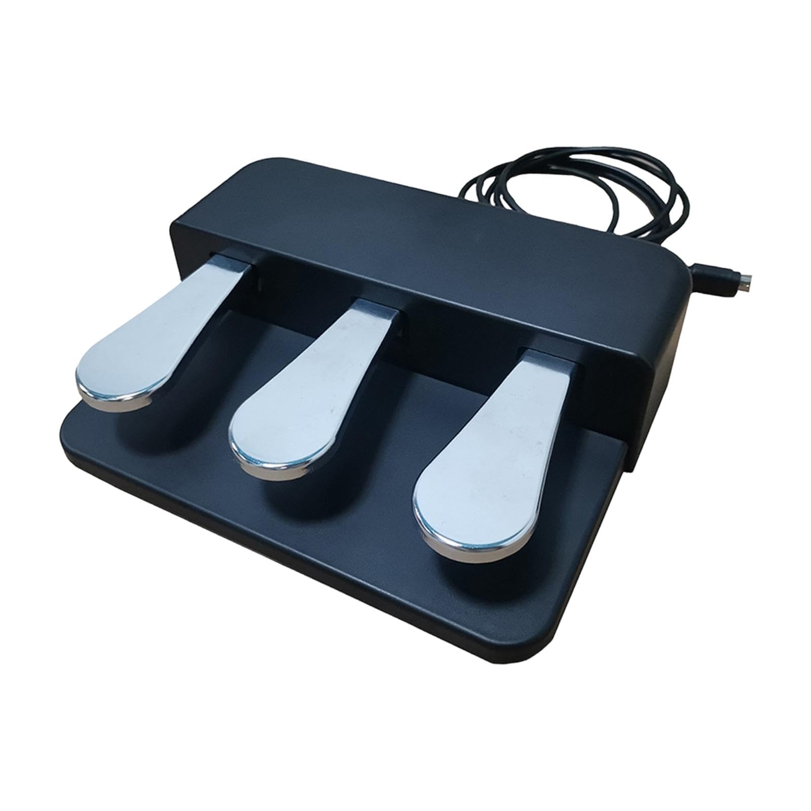 Pedal de 3 pedales de sostenimiento suave, repuesto portátil para controladores, pianos digitales y teclados.