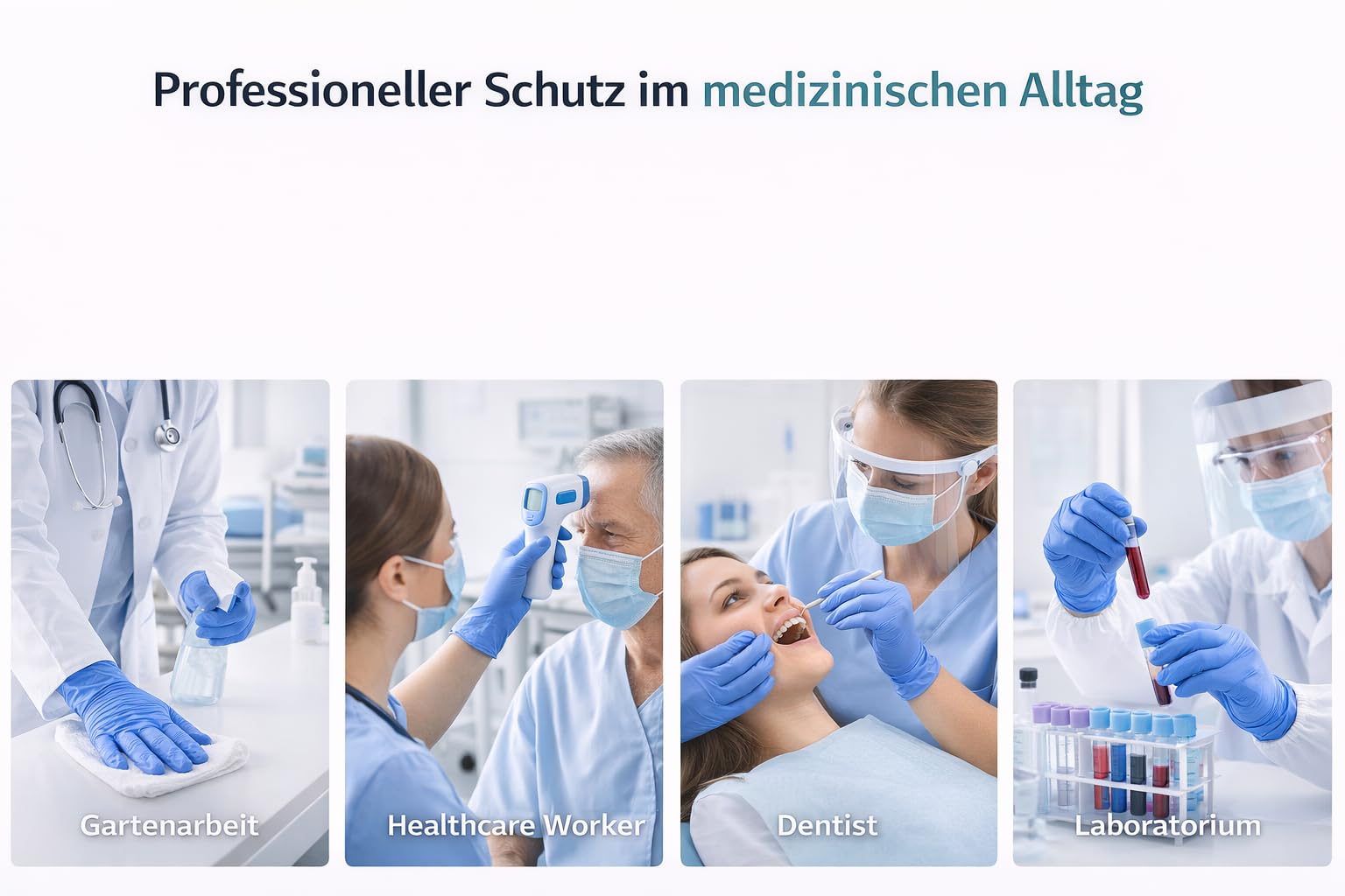 Guanti in nitrile blu senza polvere e senza lattice, usa e getta, resistenti agli strappi, guanti medici per la pulizia, la gastronomia, il tatuaggio e la casa (1000, M)