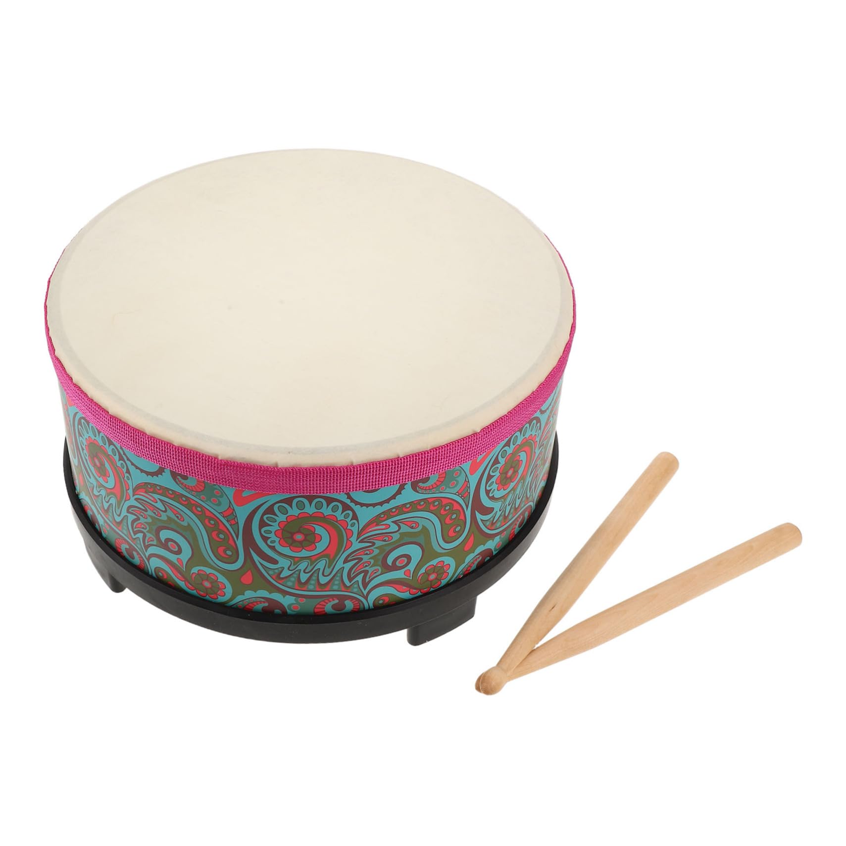 TOYANDONA Instrumento de Percusión Infantil de Madera con Diseño Floral, para Niños, Fomenta Ritmo y Coordinación en Juegos Casuales y Actividades Escolares