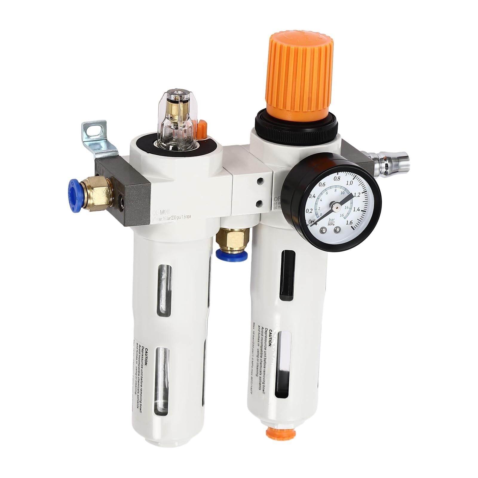 Separador de agua y aceite con compresor de aire Piezas de la máquina cambiadora de neumáticos Presionador de aire Separador de agua y aceite con manómetro Regulador Filtro de trampa Cambiador de neum