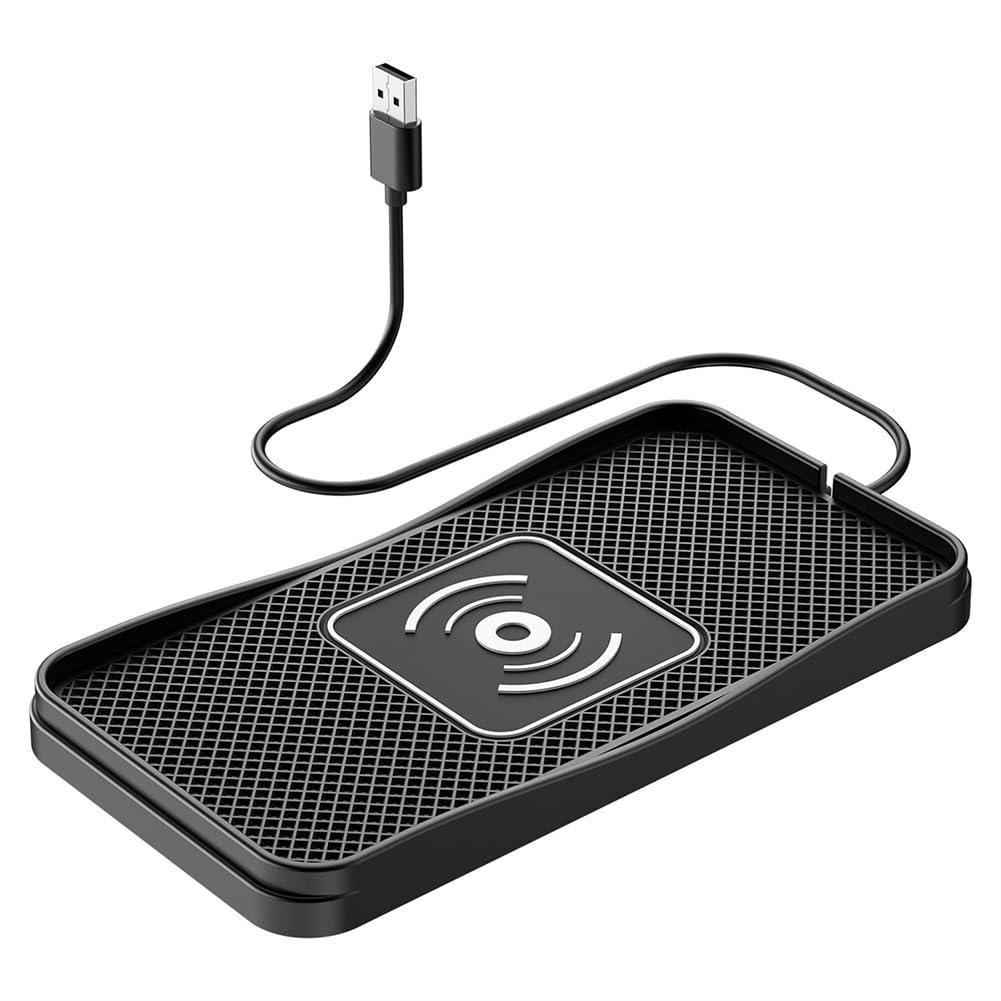 Cargador Inalámbrico Coche para Suzuki S Cross Swift XTU, 20W Alfombrilla de Carga Rápida Antideslizante Cargador Inalámbrico para Coche,B 30cm Cable USB Plug