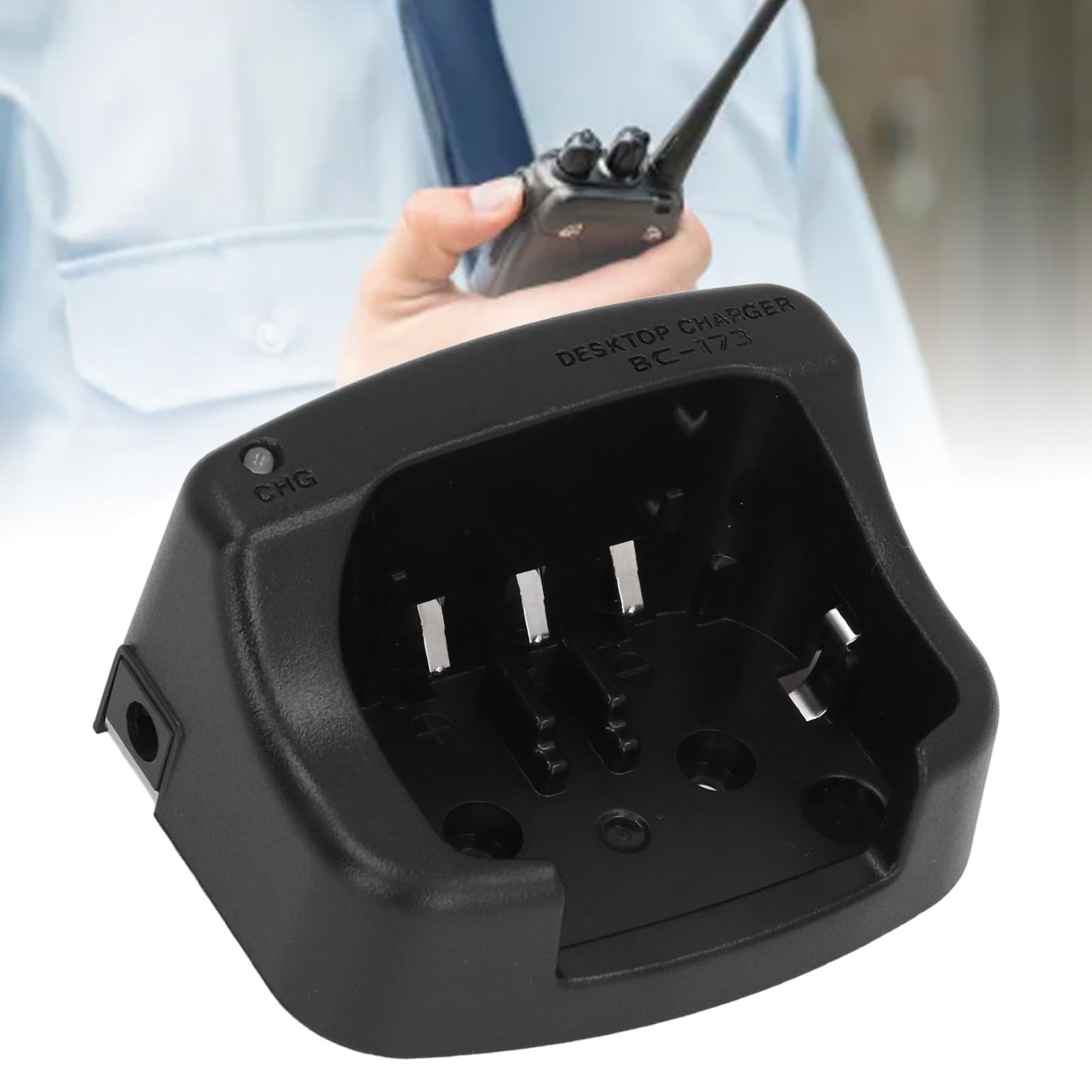 BC 173 Walkie Talkie Cargador de Escritorio Base de Disipación de Calor Rápida Base de Carga de la Batería para ICOM IC M33 (Enchufe Europeo 100‑240v)